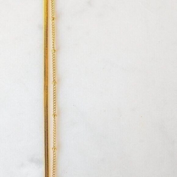 Anklet Gold Double layer Anklet Waterproof Jewelry Pretty Gold Chain Anklet - Picture 9 of 11